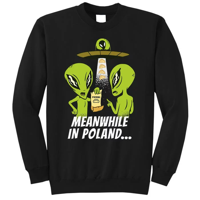 Alien Abduction Pierogi Polish Food Poland Polonia Funny Tall Sweatshirt