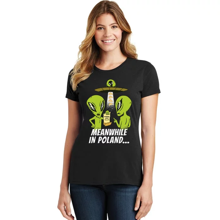 Alien Abduction Pierogi Polish Food Poland Polonia Funny Women's T-Shirt