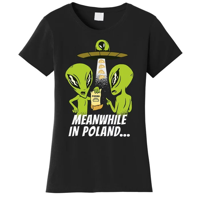 Alien Abduction Pierogi Polish Food Poland Polonia Funny Women's T-Shirt