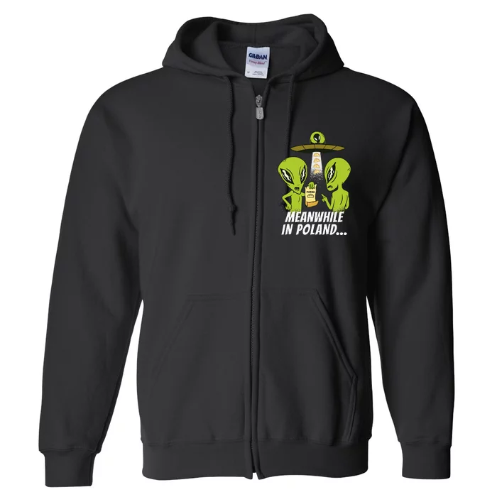 Alien Abduction Pierogi Polish Food Poland Polonia Funny Full Zip Hoodie