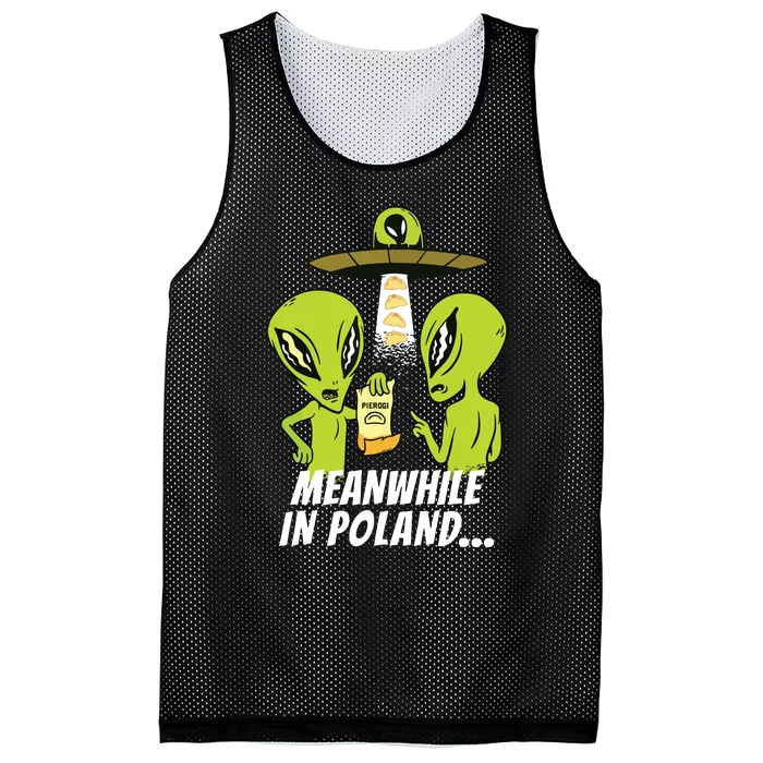 Alien Abduction Pierogi Polish Food Poland Polonia Funny Mesh Reversible Basketball Jersey Tank