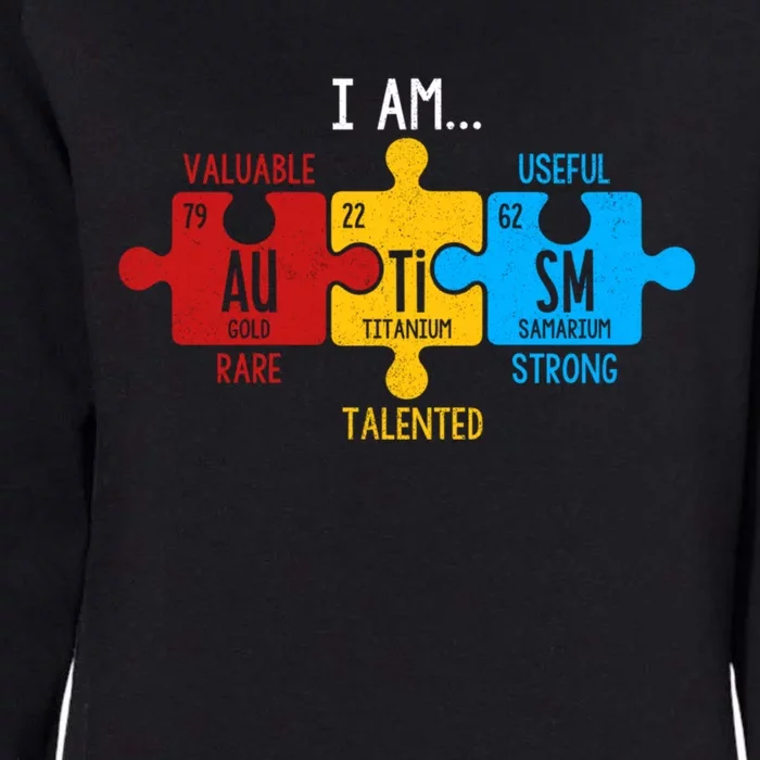 Autism Awareness Periodic Table Elets Great Gift Womens California Wash Sweatshirt