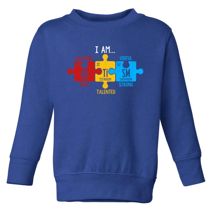 Autism Awareness Periodic Table Elets Great Gift Toddler Sweatshirt