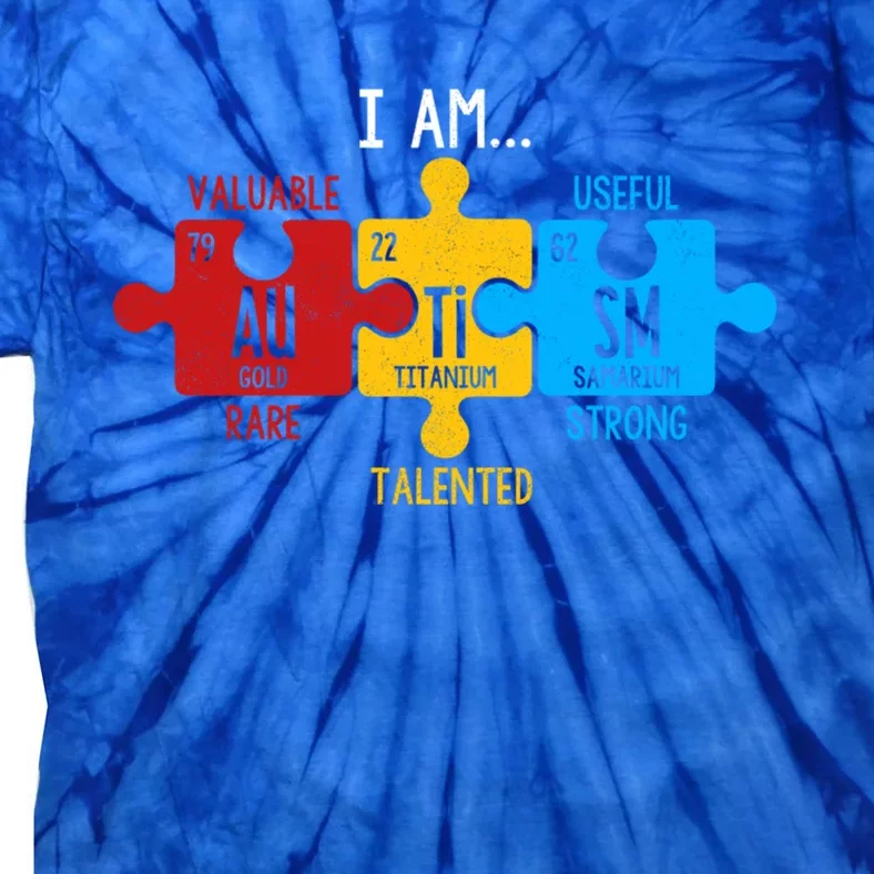 Autism Awareness Periodic Table Elets Great Gift Tie-Dye T-Shirt