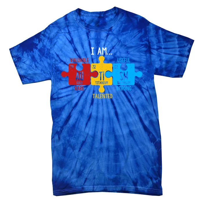 Autism Awareness Periodic Table Elets Great Gift Tie-Dye T-Shirt