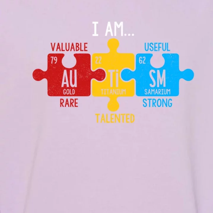 Autism Awareness Periodic Table Elets Great Gift Garment-Dyed Sweatshirt