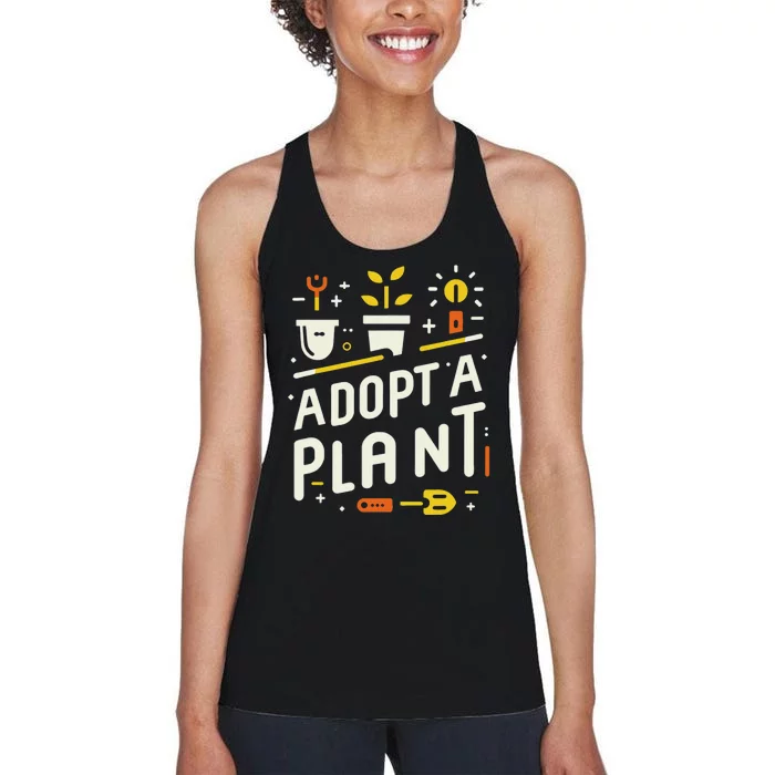 Adopt A Plant Gardening Women's Racerback Tank