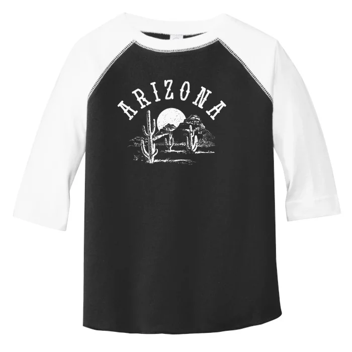 Arizona Az Pride Cactus Vintage Toddler Fine Jersey T-Shirt