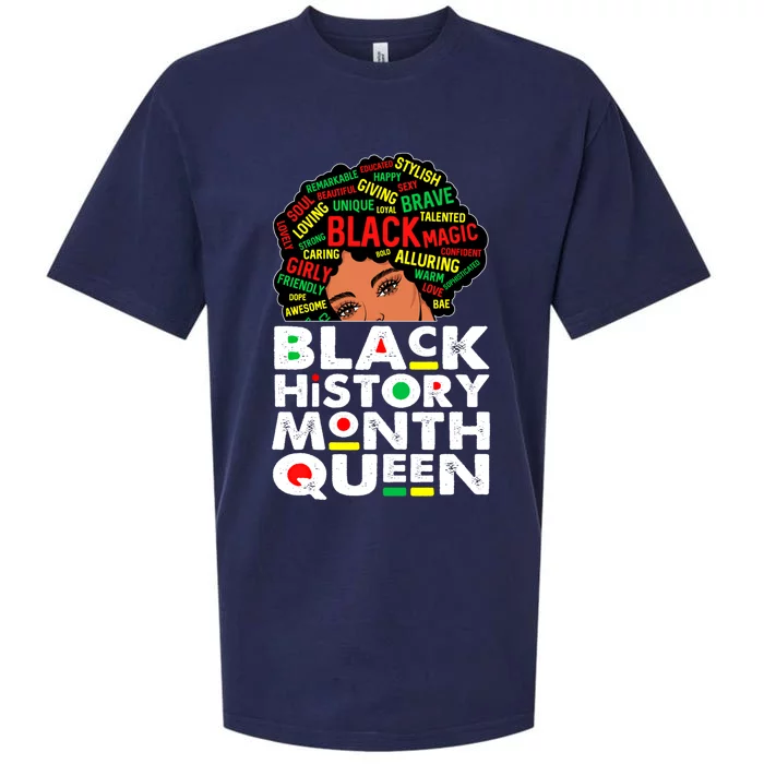 African American Pride Black History Month Queen Juneteenth Gift Sueded Cloud Jersey T-Shirt