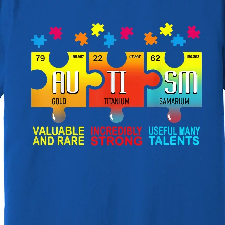 Autism Awareness Puzzle Chemical Elements Wo Mom Premium T-Shirt