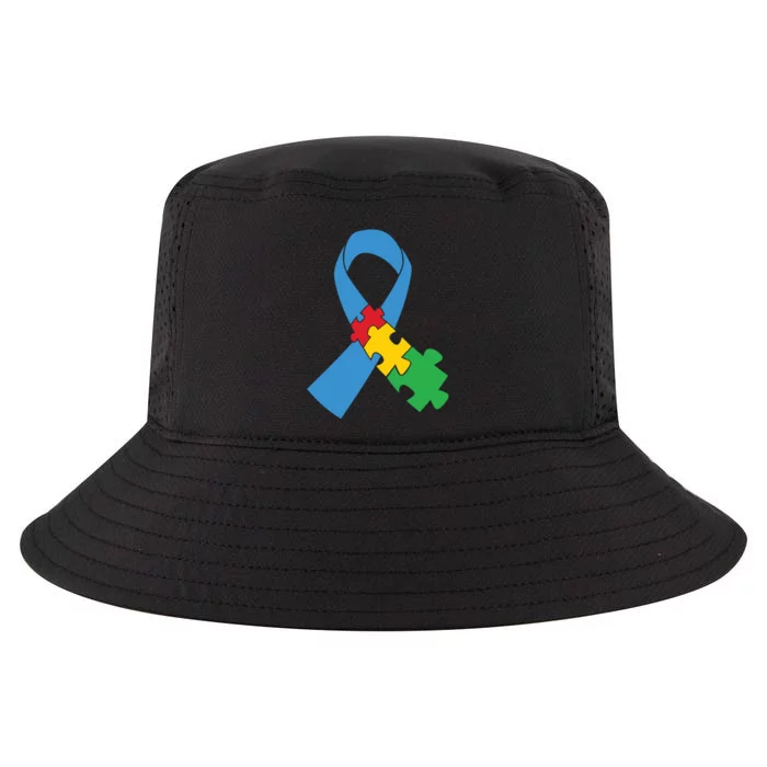 Autism Awareness Puzzle Ribbon Gift Cool Comfort Performance Bucket Hat