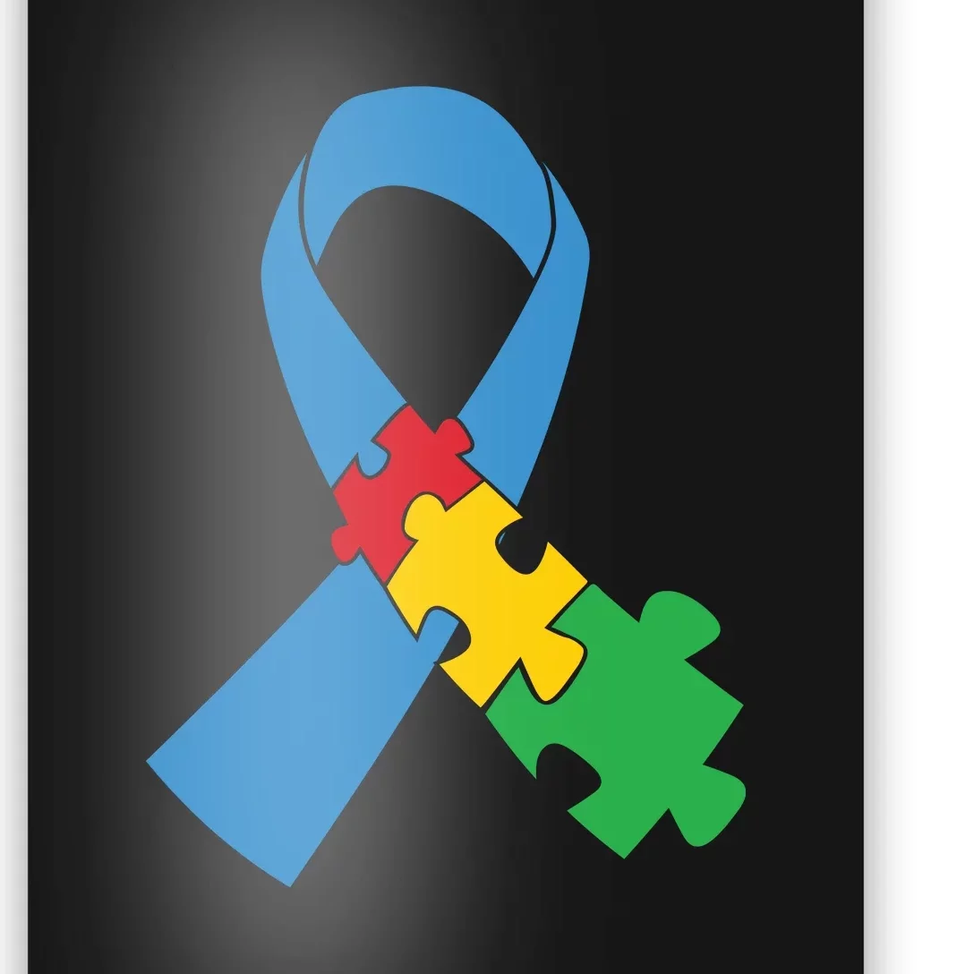 Autism Awareness Puzzle Ribbon Gift Poster