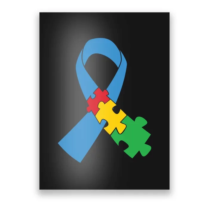 Autism Awareness Puzzle Ribbon Gift Poster