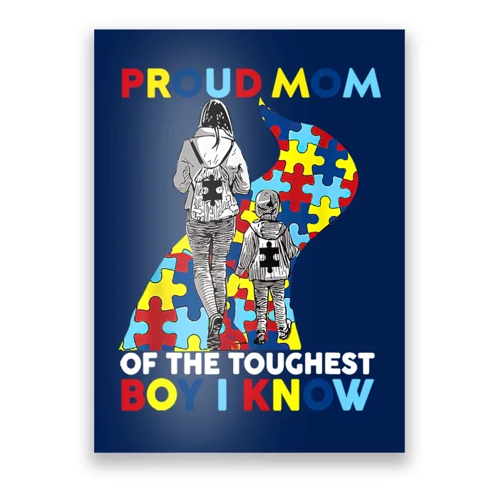 Autism Awareness Proud Dad Of The Toughest Boy I Know Poster