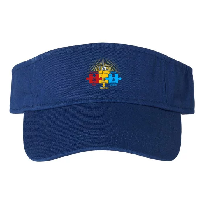 Autism Awareness Periodic Table Elets Cute Gift Valucap Bio-Washed Visor