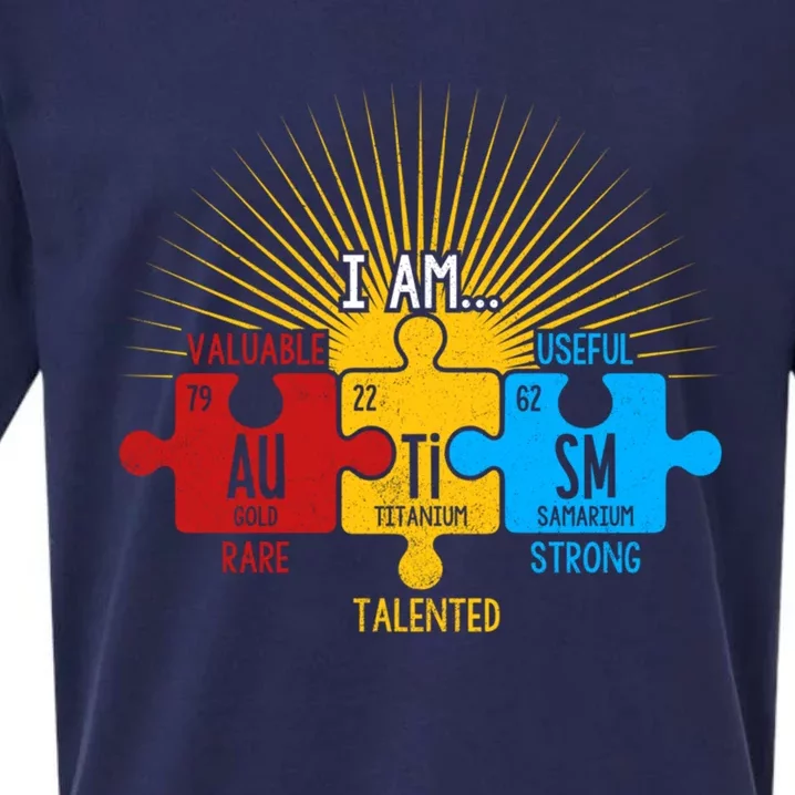 Autism Awareness Periodic Table Elets Cute Gift Sueded Cloud Jersey T-Shirt