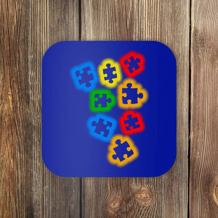 Autism Awareness Puzzle Colorful Gift Coaster