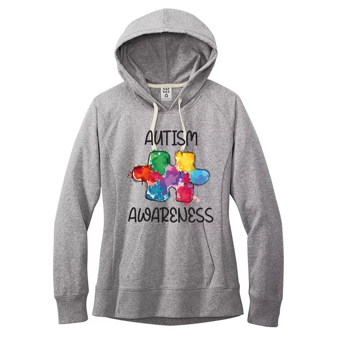 Autism Awareness Puzzle Supporter Women's Fleece Hoodie