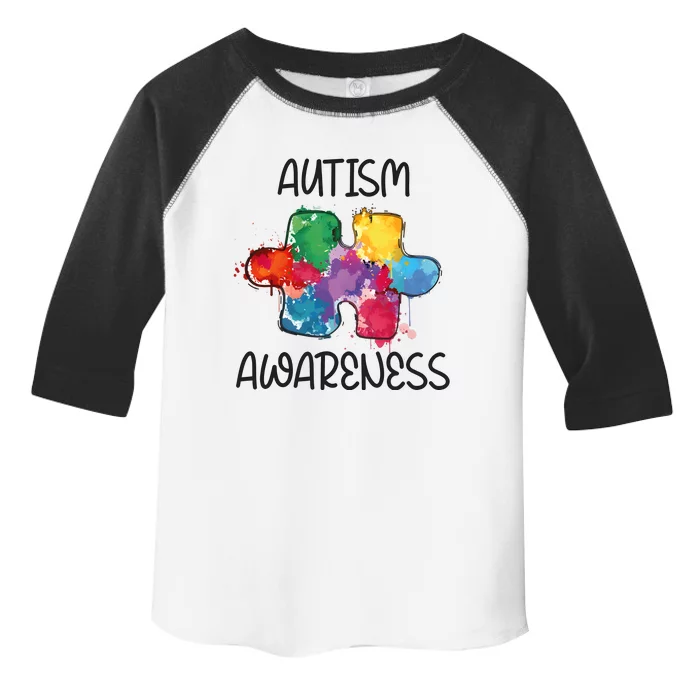 Autism Awareness Puzzle Supporter Toddler Fine Jersey T-Shirt