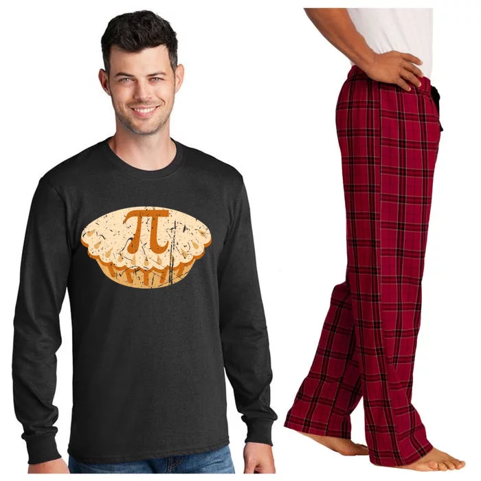 Awesome Apple Pie Pi Day Math Symbol Design Gift Long Sleeve Pajama Set