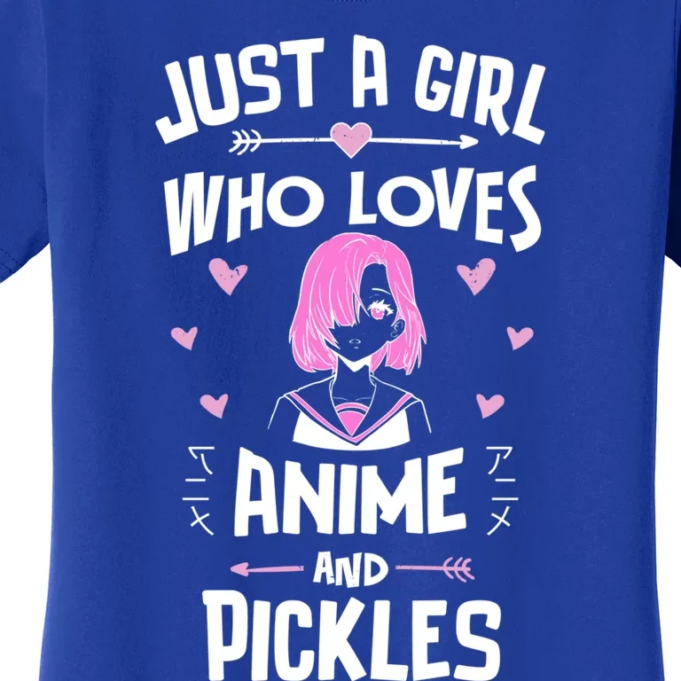 Anime And Pickles Just A Who Loves Anime Gift Women's T-Shirt