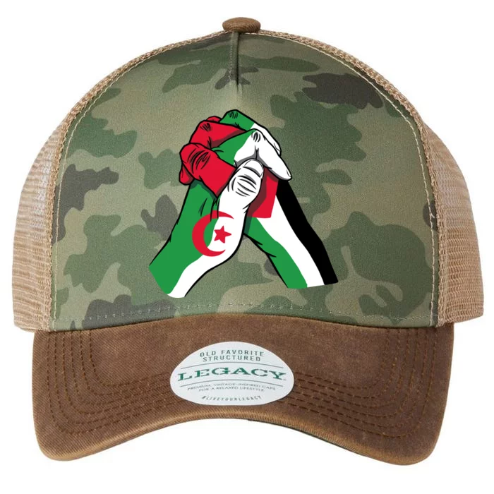 Algeria And Palestine Hands Legacy Tie Dye Trucker Hat