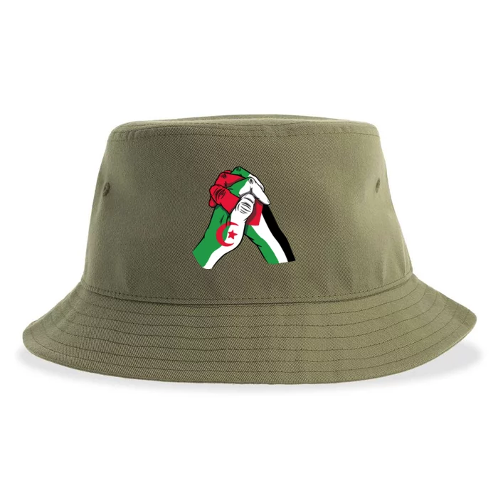 Algeria And Palestine Hands Sustainable Bucket Hat