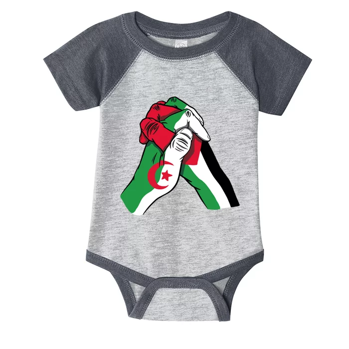 Algeria And Palestine Hands Infant Baby Jersey Bodysuit