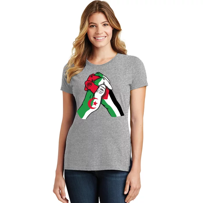 Algeria And Palestine Hands Women's T-Shirt