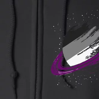 Asexual Ace Pride Month Saturn Queer LGBTQ Asexual Full Zip Hoodie