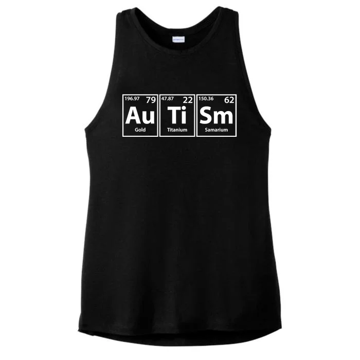 Autism (Autism) Periodic Elets Spelling Gift Ladies Tri-Blend Wicking Tank