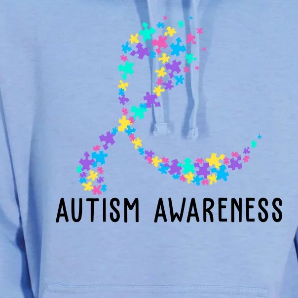 Autism Awareness Puzzle Ribbon Unisex Surf Hoodie