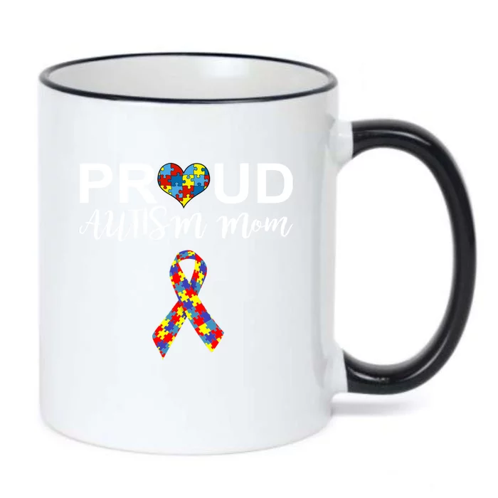 Autism Awareness Proud Autism Mom Support Autistic Gift Black Color Changing Mug