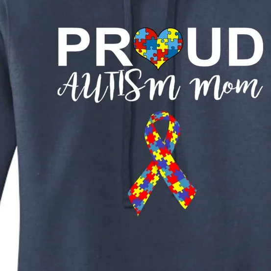 Autism Awareness Proud Autism Mom Support Autistic Gift Women's Pullover Hoodie