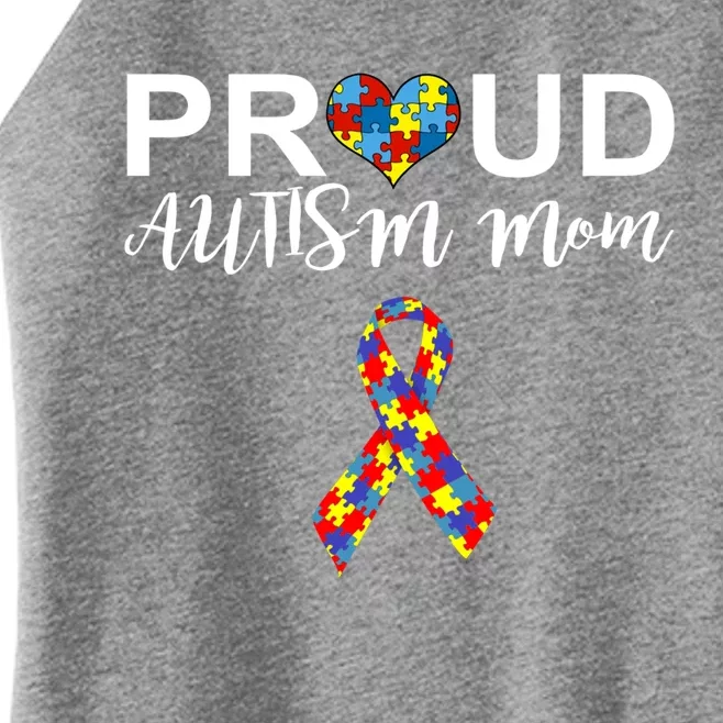 Autism Awareness Proud Autism Mom Support Autistic Gift Women’s Perfect Tri Rocker Tank