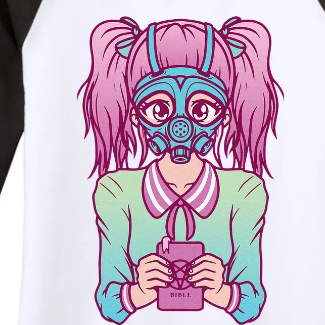 Anime Aesthetic Pastel Goth Conspiracy Sheep Girl Gifts Women's Tri-Blend 3/4-Sleeve Raglan Shirt