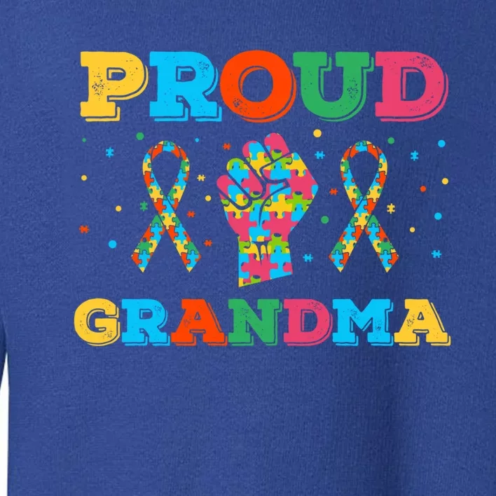 Autism Awareness Proud Grandma Gift Toddler Sweatshirt