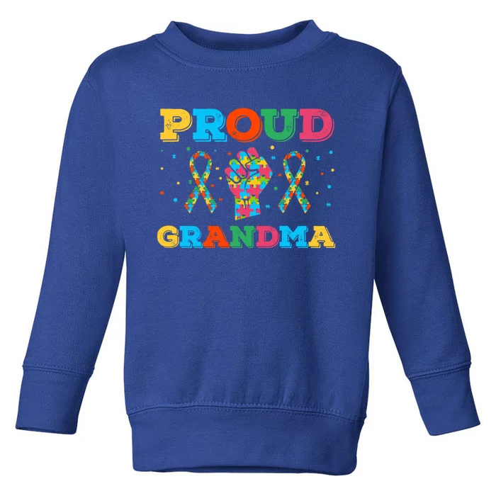 Autism Awareness Proud Grandma Gift Toddler Sweatshirt