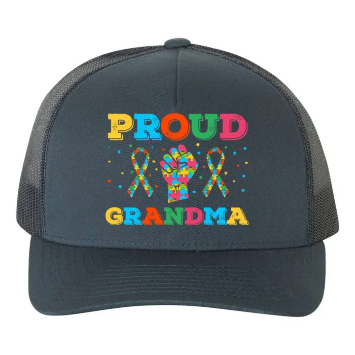 Autism Awareness Proud Grandma Gift Yupoong Adult 5-Panel Trucker Hat