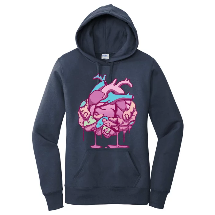 Anime Aesthetic Pastel Goth Zombie Heart Gifts Women's Pullover Hoodie