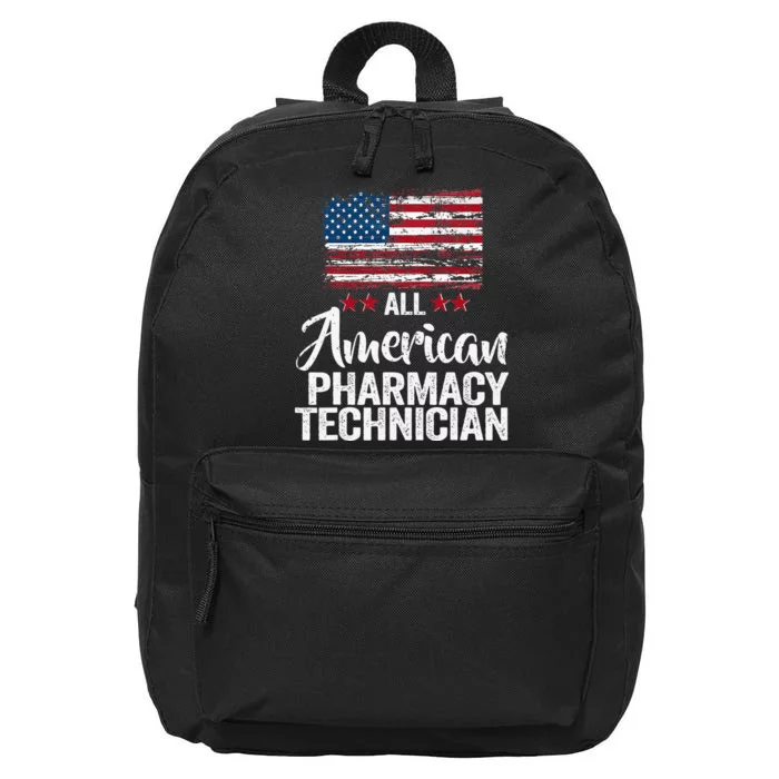 All American Pharmacy Technician 4th of July Family Matching 16 in Basic Backpack