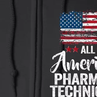 All American Pharmacy Technician 4th of July Family Matching Full Zip Hoodie