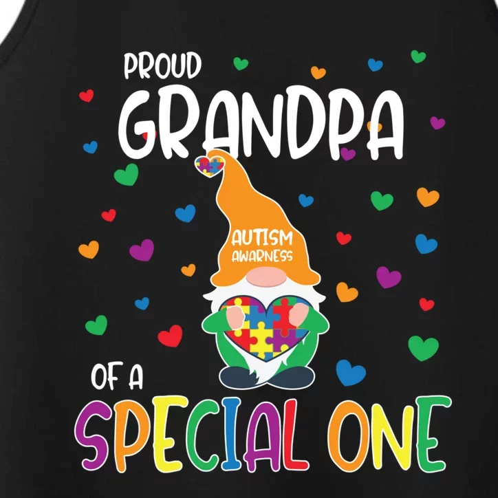 Autism Awareness Proud Grandpa Family Matching Gift Performance Tank