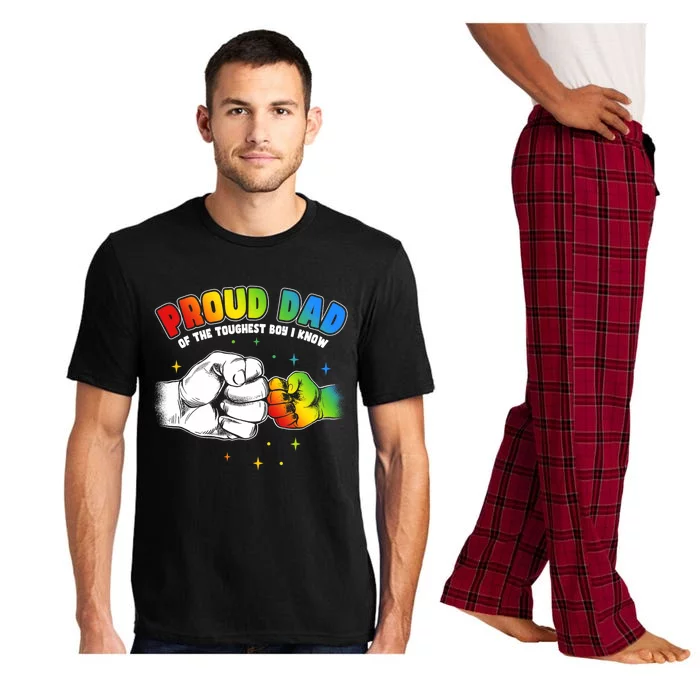 Autism Awareness Proud Dad Of The Toughest Boy Autism Pajama Set