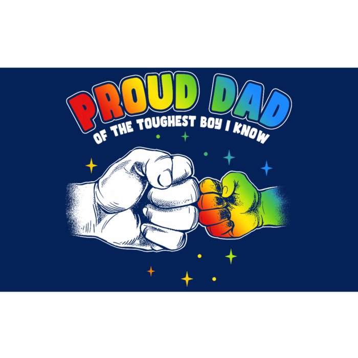 Autism Awareness Proud Dad Of The Toughest Boy Autism Bumper Sticker