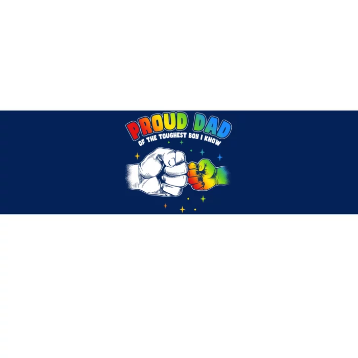 Autism Awareness Proud Dad Of The Toughest Boy Autism Bumper Sticker