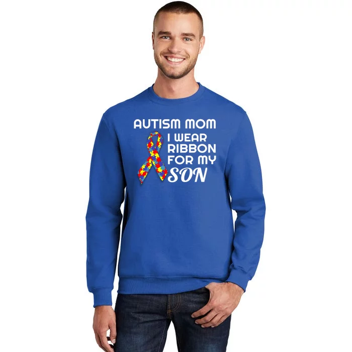 Autism Awareness Proud Mom Gift Proud Autism Mom Gift Tall Sweatshirt