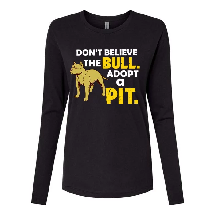 Adopt A Pit Pitbull Gift Pit Bull Terrier Gift Womens Cotton Relaxed Long Sleeve T-Shirt