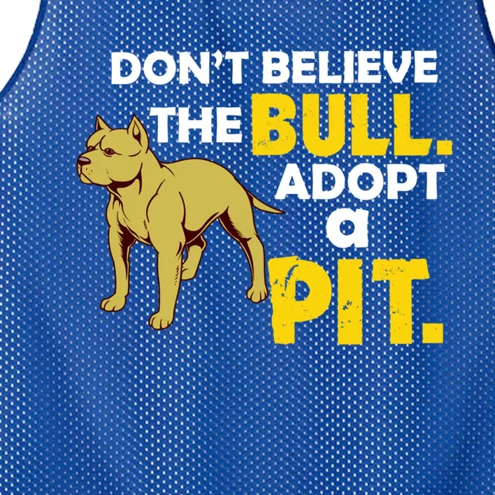 Adopt A Pit Pitbull Gift Pit Bull Terrier Gift Mesh Reversible Basketball Jersey Tank