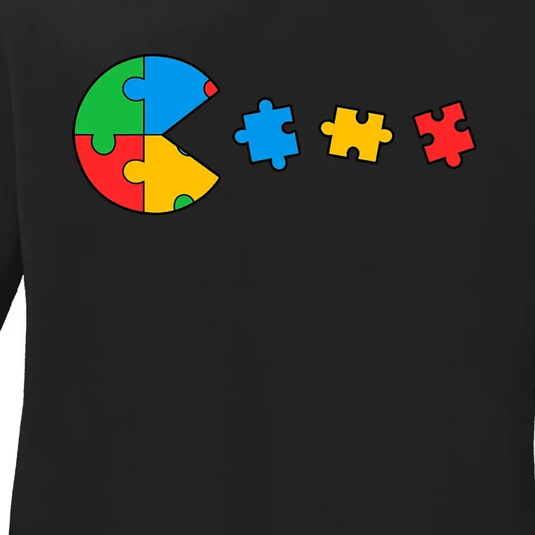 Autism Awareness Puzzles Funny Ladies Long Sleeve Shirt